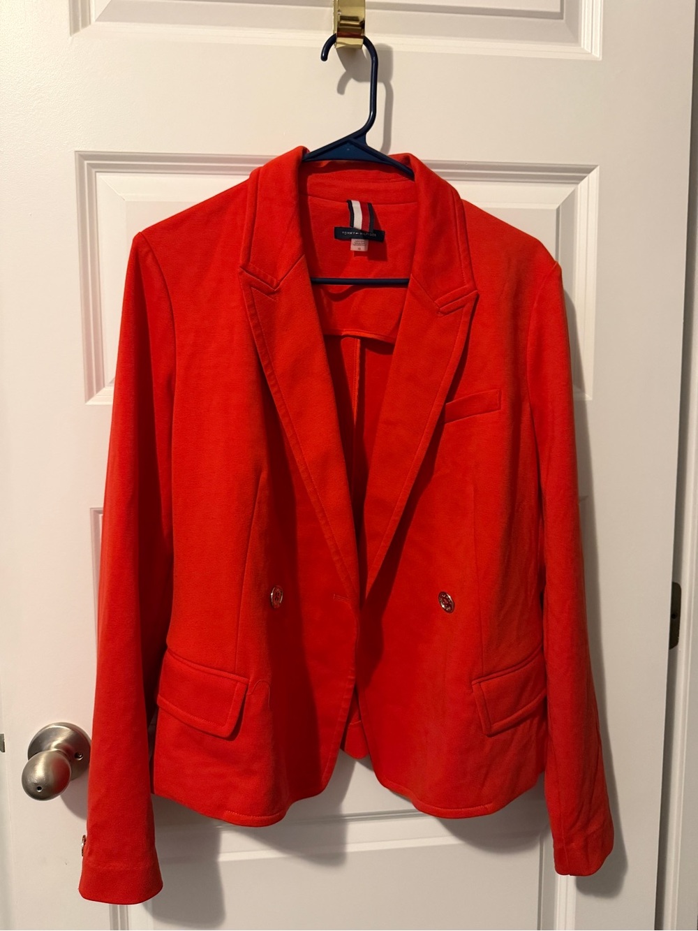 Tommy Hilfiger Vibrant Red Double-Breasted Women's Blazer